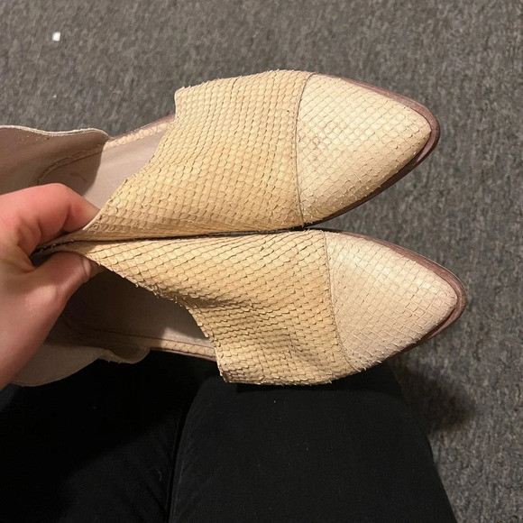 Free People Royale White Leather D'Orsay Pointed Toe Booties, 38 - Picture 2 of 6